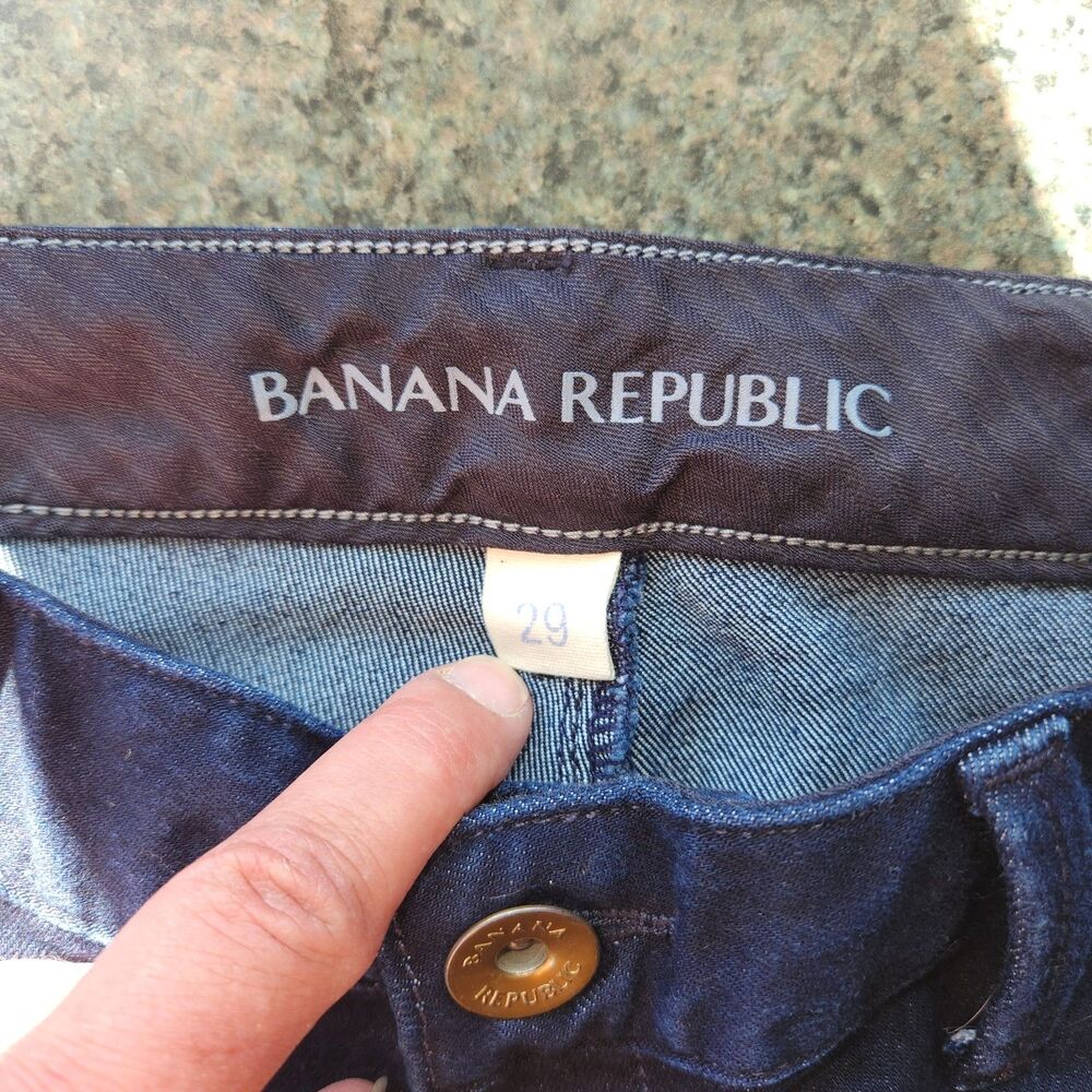 Banana Republic Dark Blue Flare Jeans Women Size 29 - Picture 8 of 11
